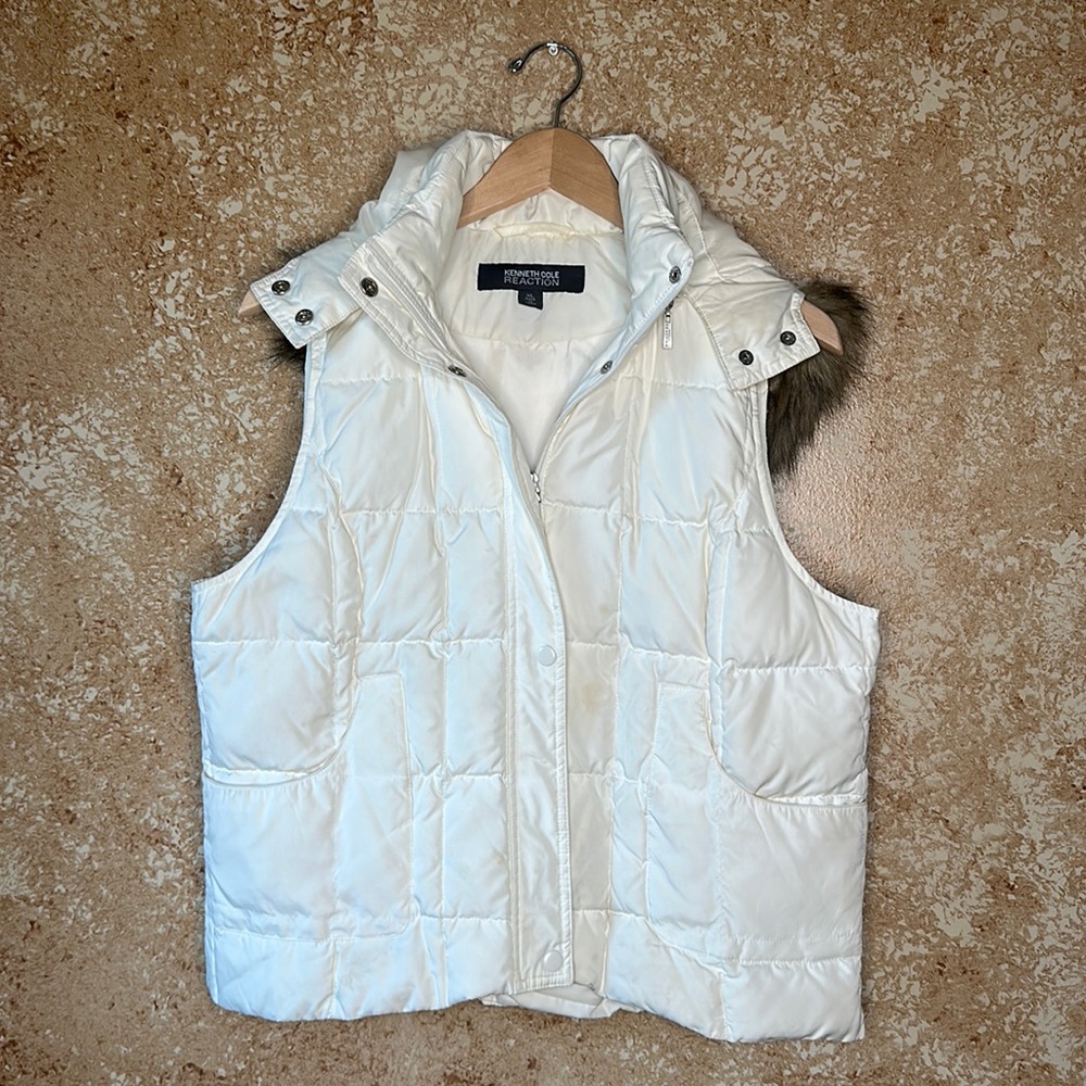 Kenneth Cole cream down winter vest XL